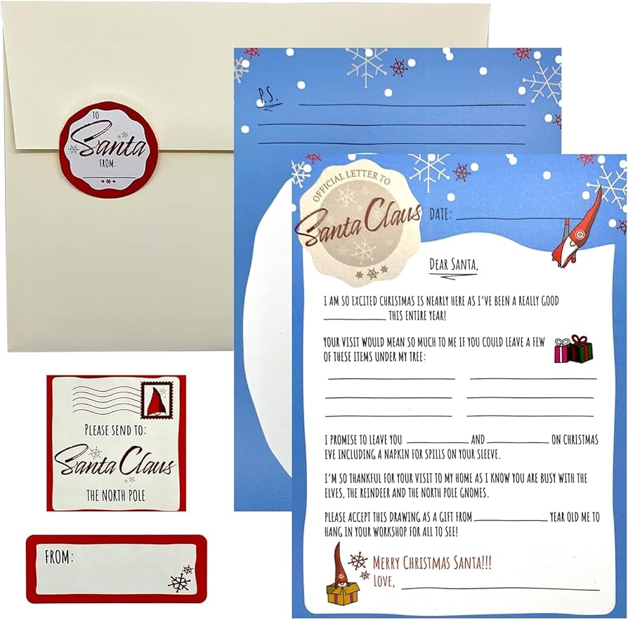North Pole Stationary Printable Free