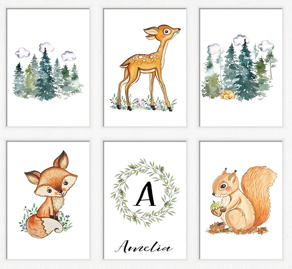 Amazon Outdoor Theme Nursery Printable Woodland Animals Print Baby Wall Art Nursery Forest Animal Baby Woodland Animal Nursery Boy Nature Nursery Woodland Creature Wall Art Woodland Creature Wall Decor Handmade Products