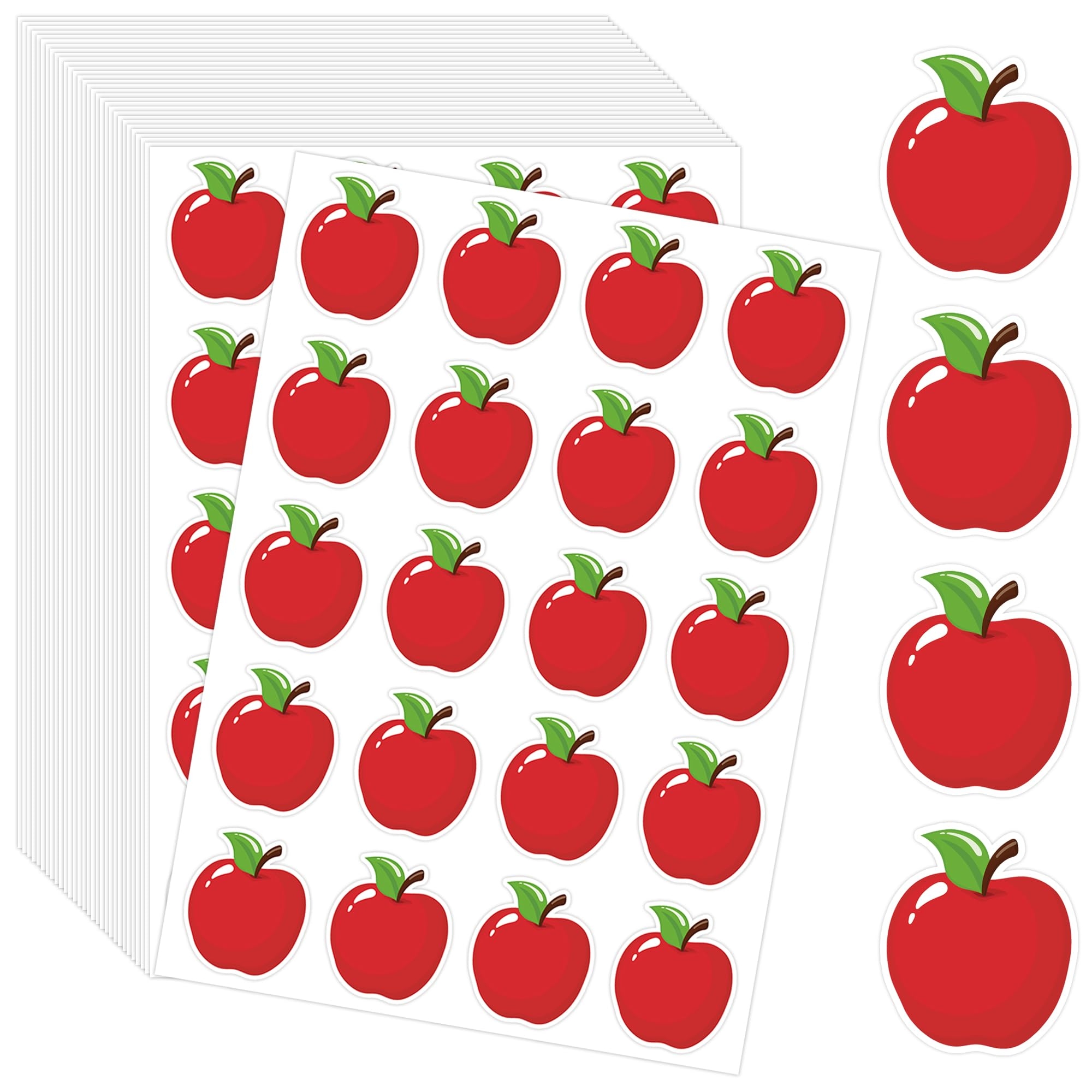 Amazon Wonmon 600 PCS Apple Shape Stickers For Kids Crafts Red Apple Stickers For Teachers Reward Apples Stickers For Back To School Class Award Fall Autumn Classroom Decorations 1 5 Inches Toys