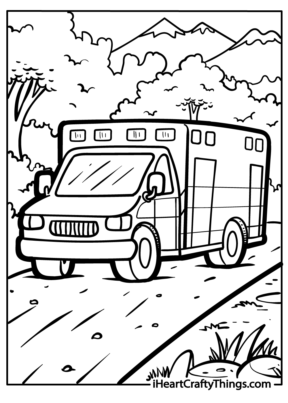 Ambulance Pages 100 Free Printables 