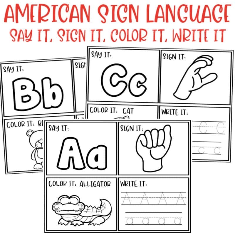 American Sign Language Alphabet Activity PDF 