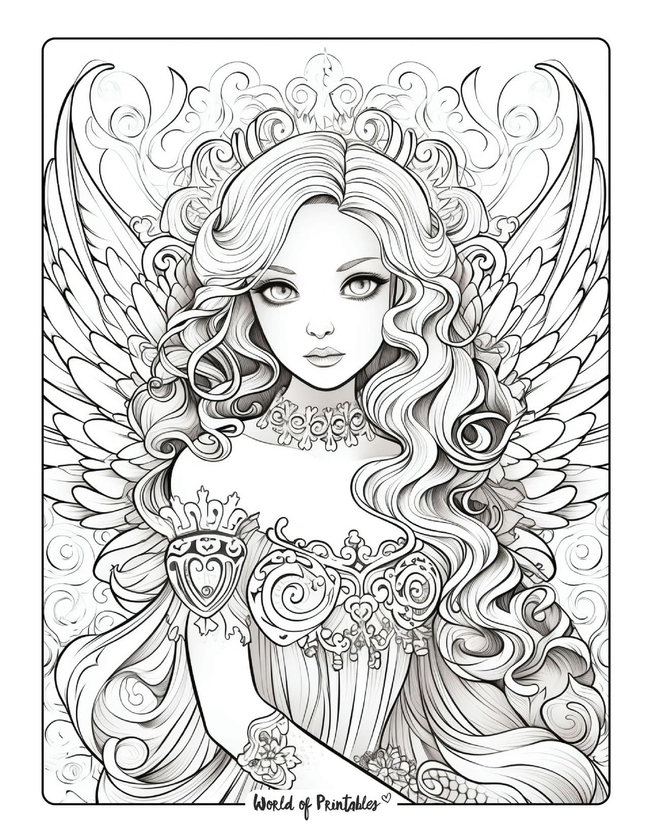 Angel Coloring Pages World Of Printables