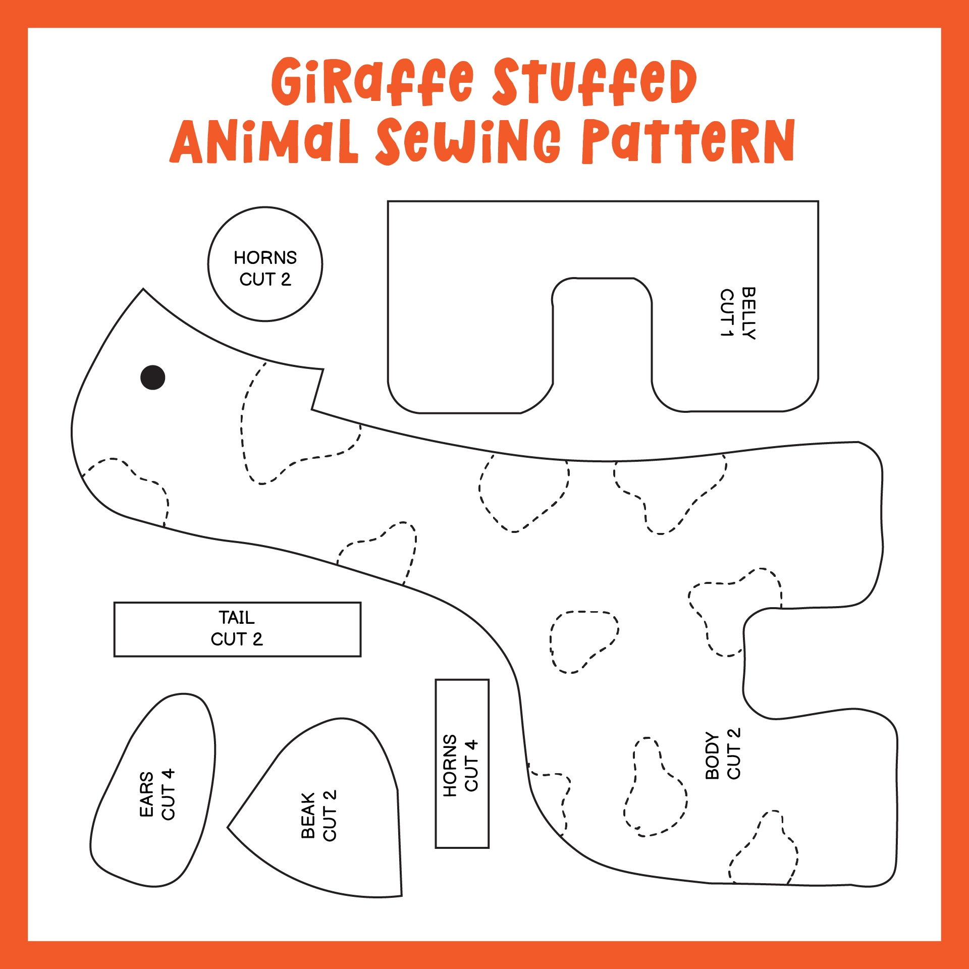 Animal Sewing Patterns 10 Free PDF Printables Printablee