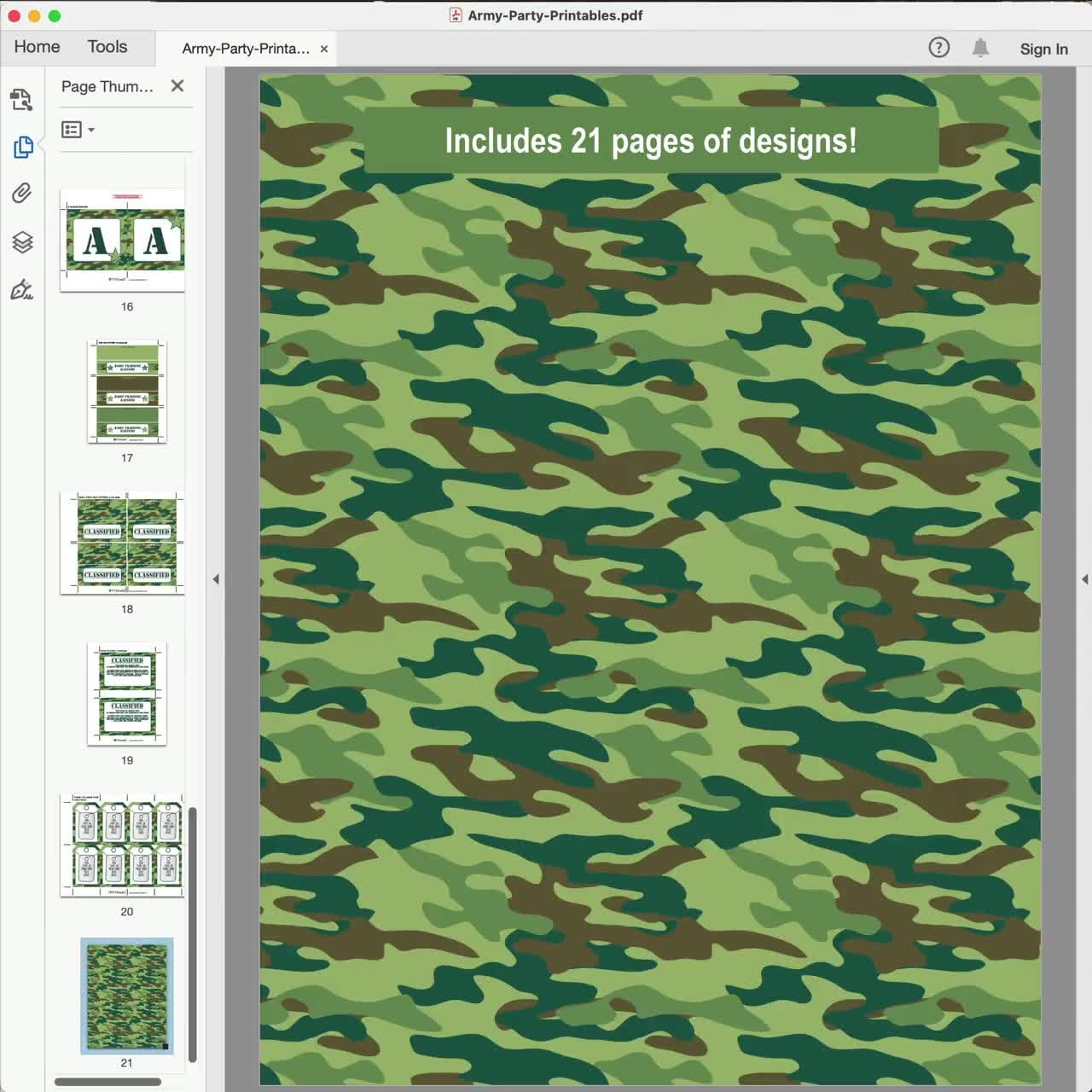 Free Camo Printables
