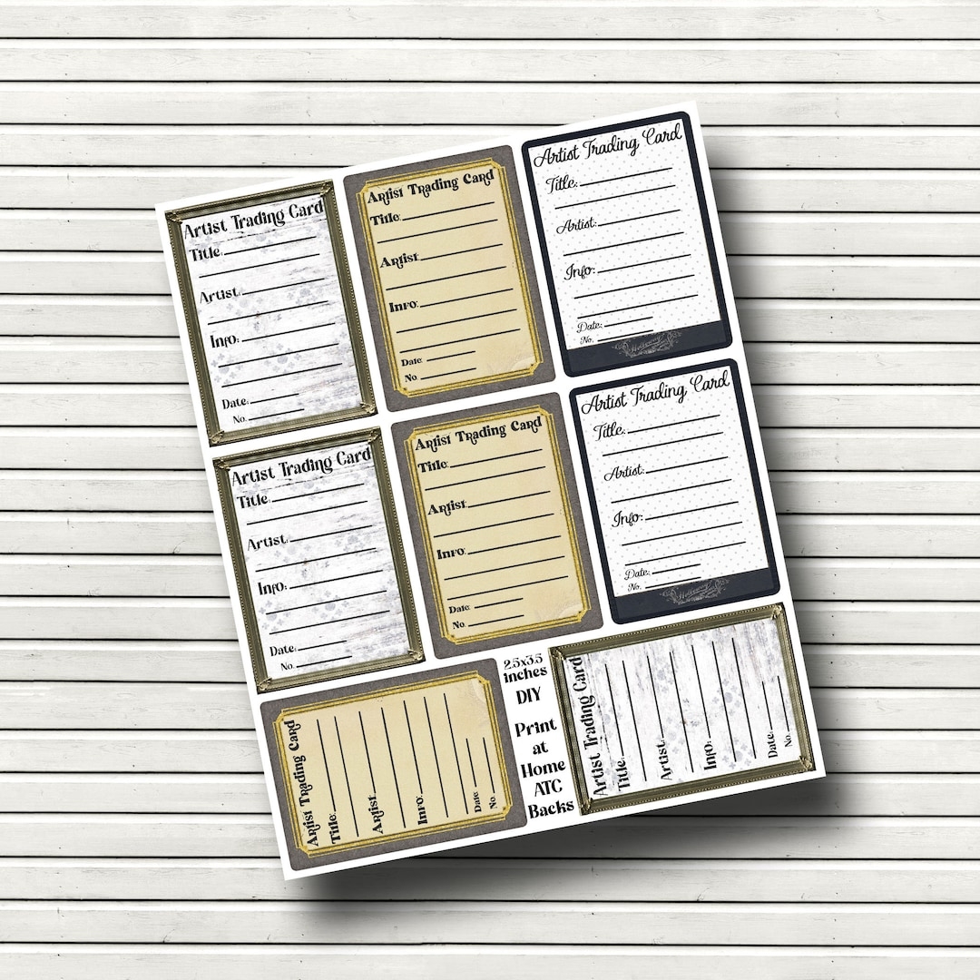Free Printable Atc Backs