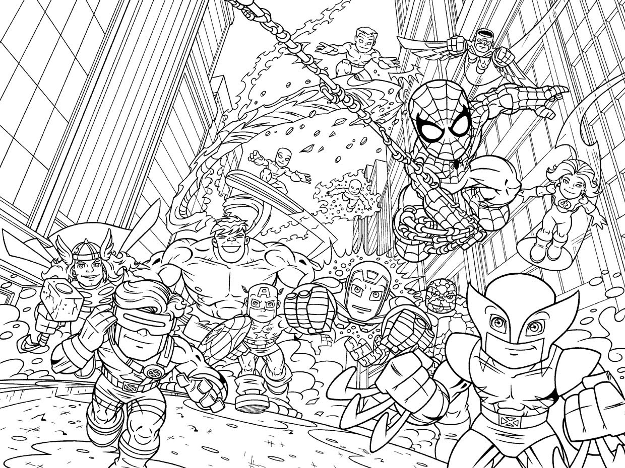 Avengers 74182 Superheroes Free Printable Coloring Pages