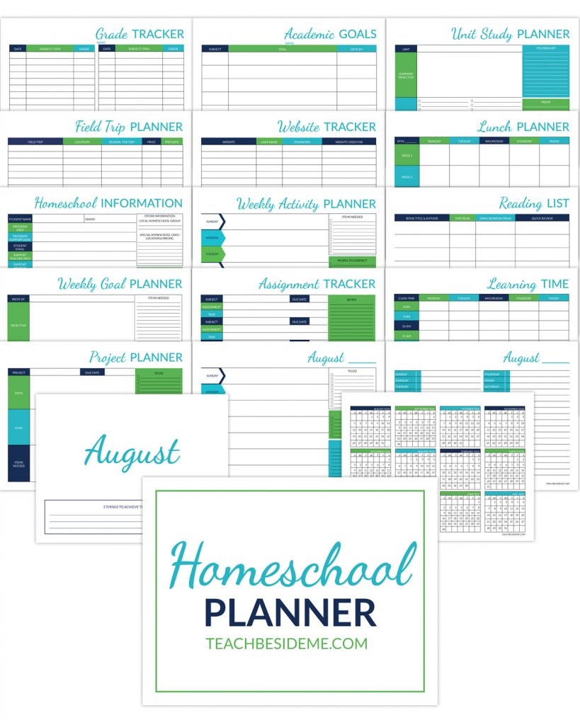 Back To School Homeschool Planner Teach Beside Me