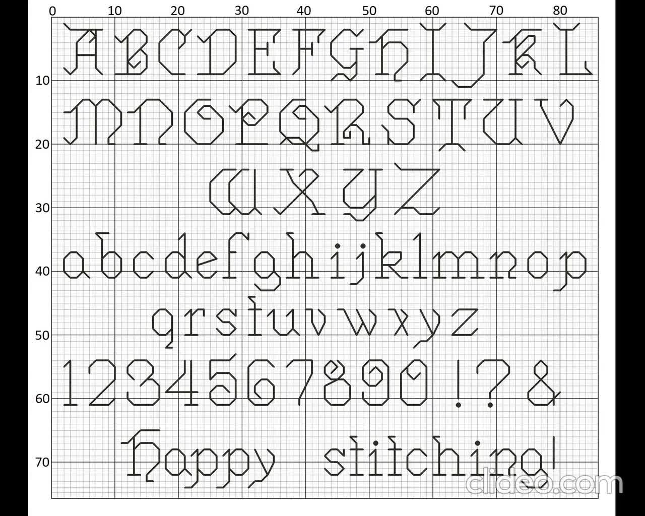 Backstitch Alphabet Cross Stitch Letters Back Stitch Alphabet Small Cross Stitch Font Etsy