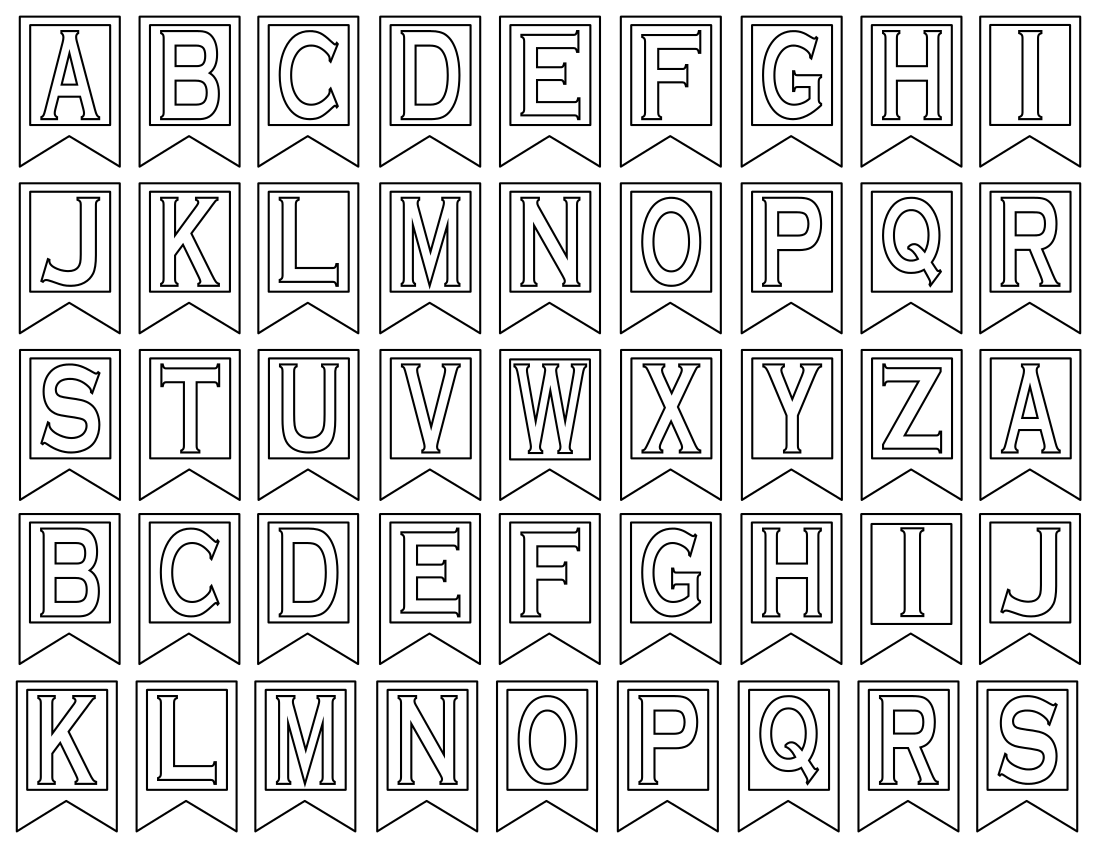 Banner Letters 11 Free PDF Printables Printablee