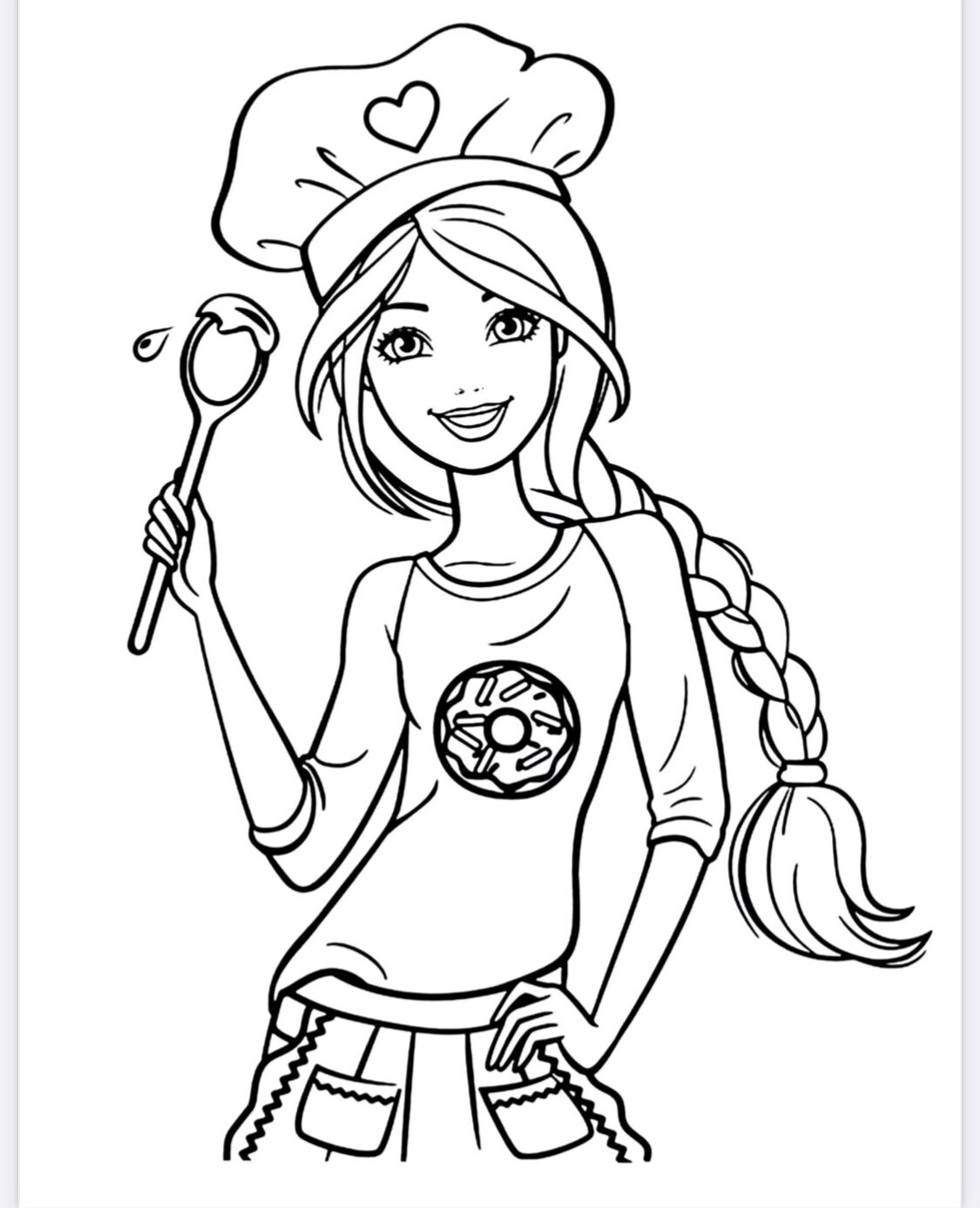 Barbie Coloring Pages Etsy