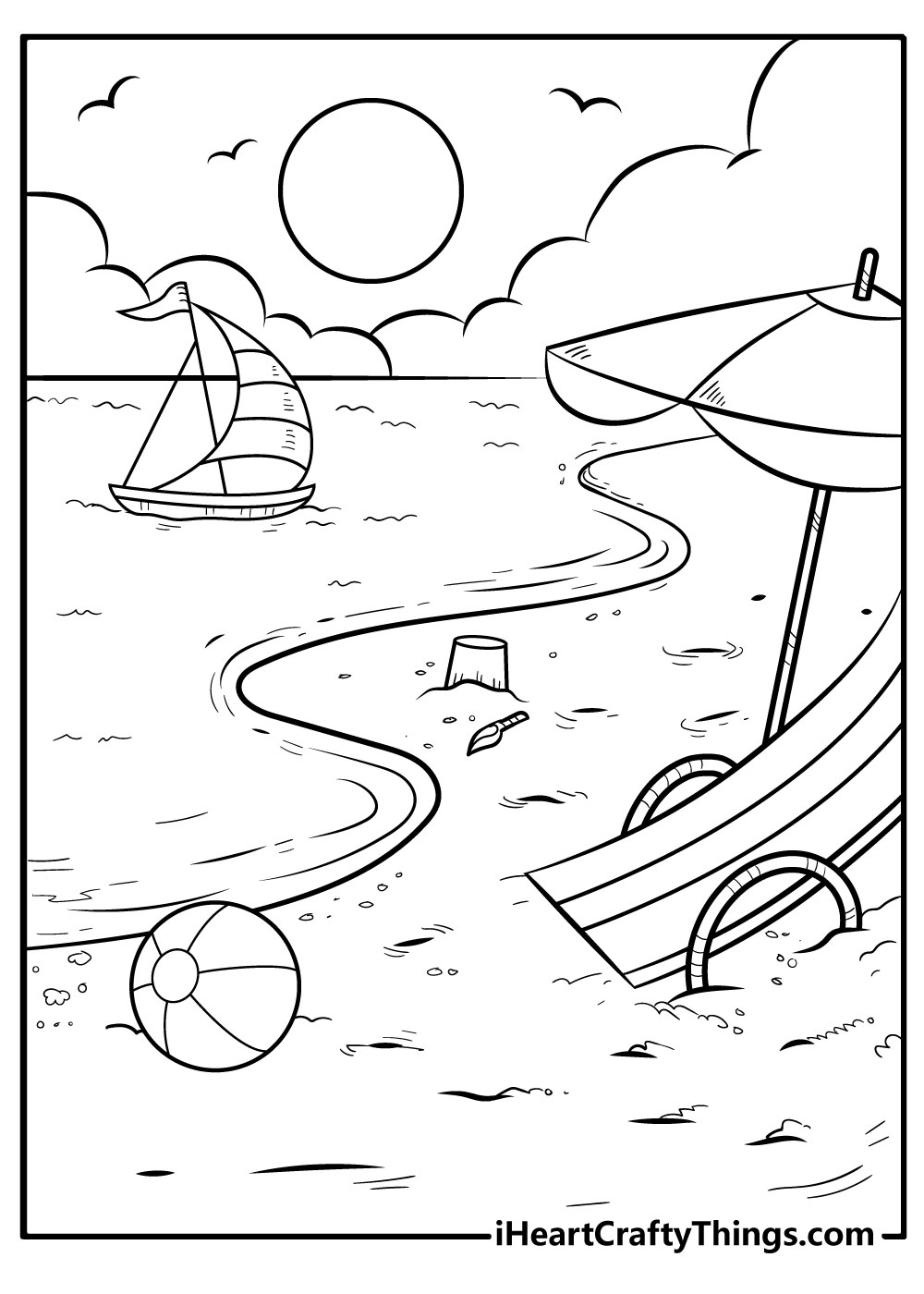 Beach Coloring Pages 100 Free Printables 