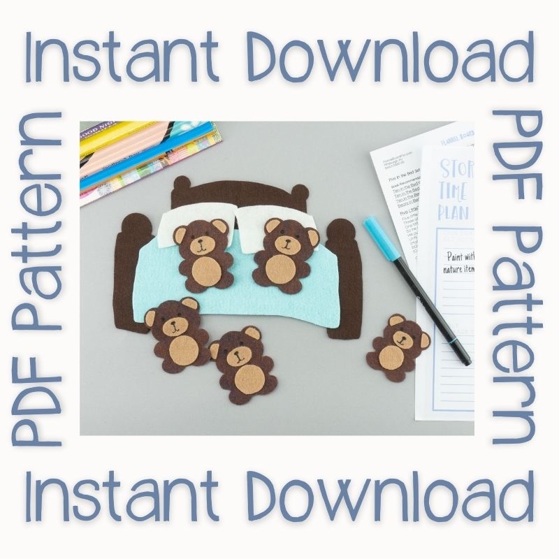 Bear Felt Board Pattern Circle Time Set Flannel Board Fun