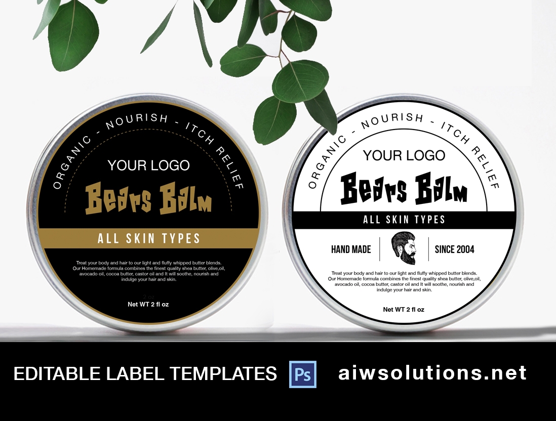 Beard Oil Label ID27 Aiwsolutions