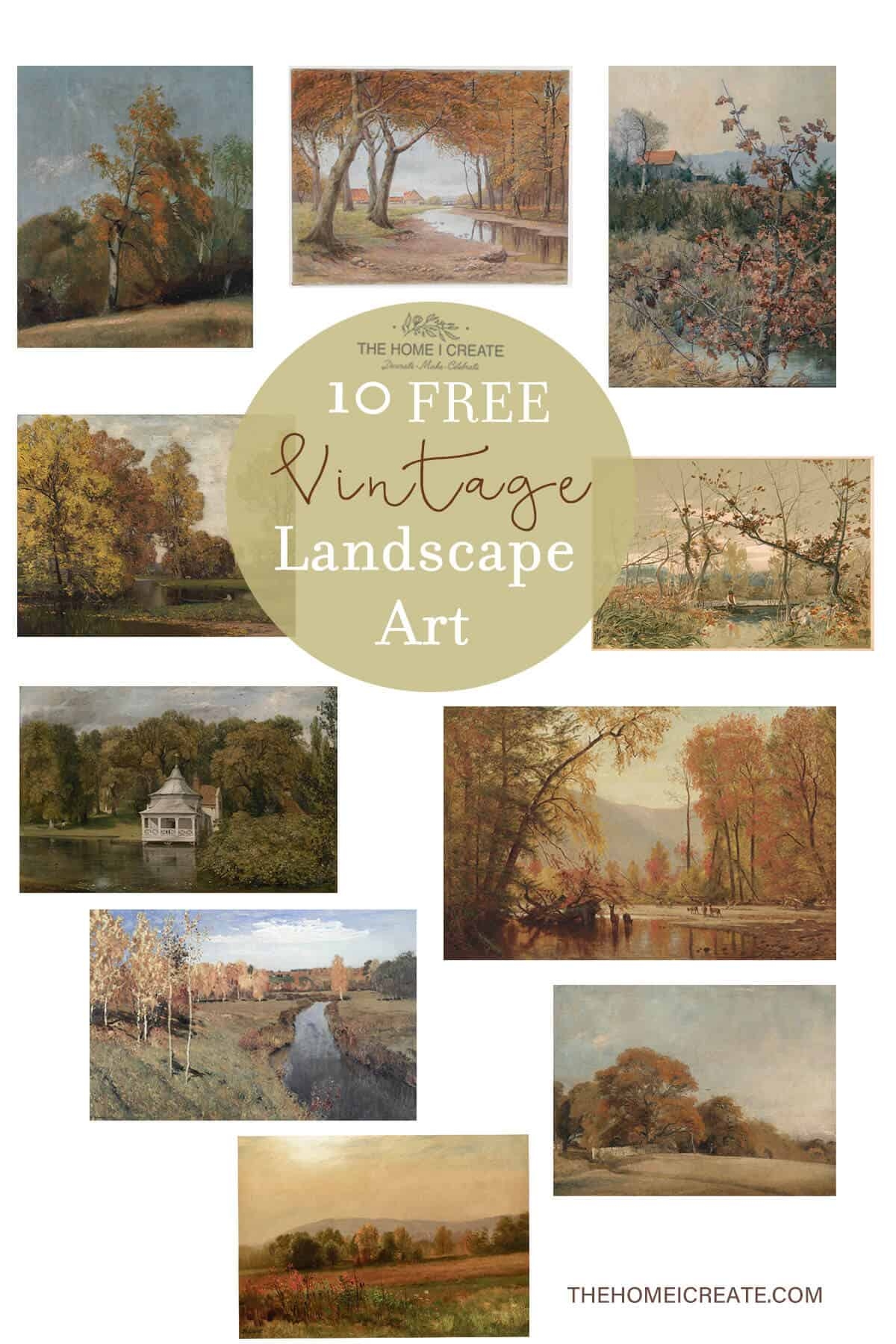 Beautiful Free Vintage Landscape Art Printables