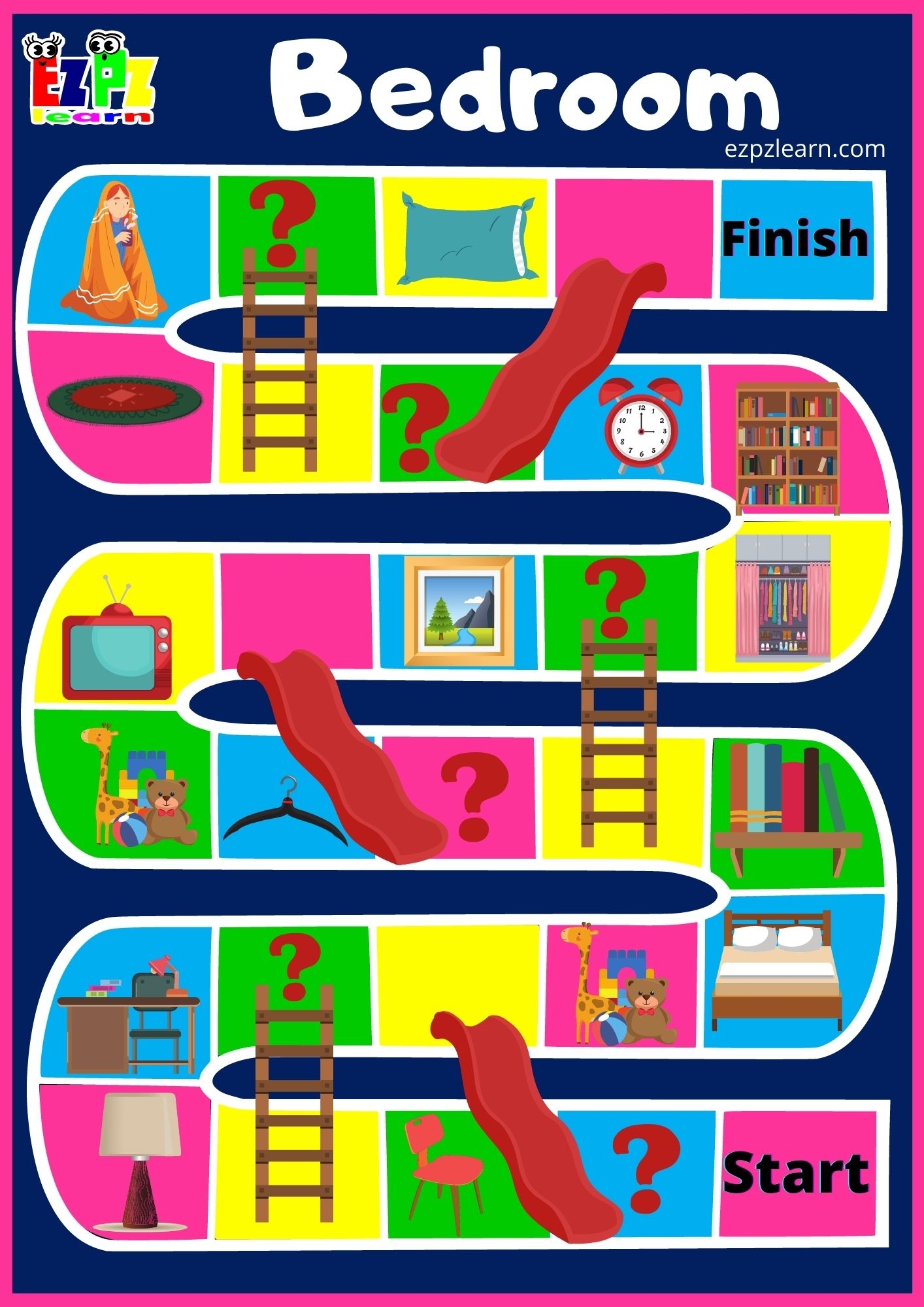 Bedroom Slides And Ladders Game Ezpzlearn
