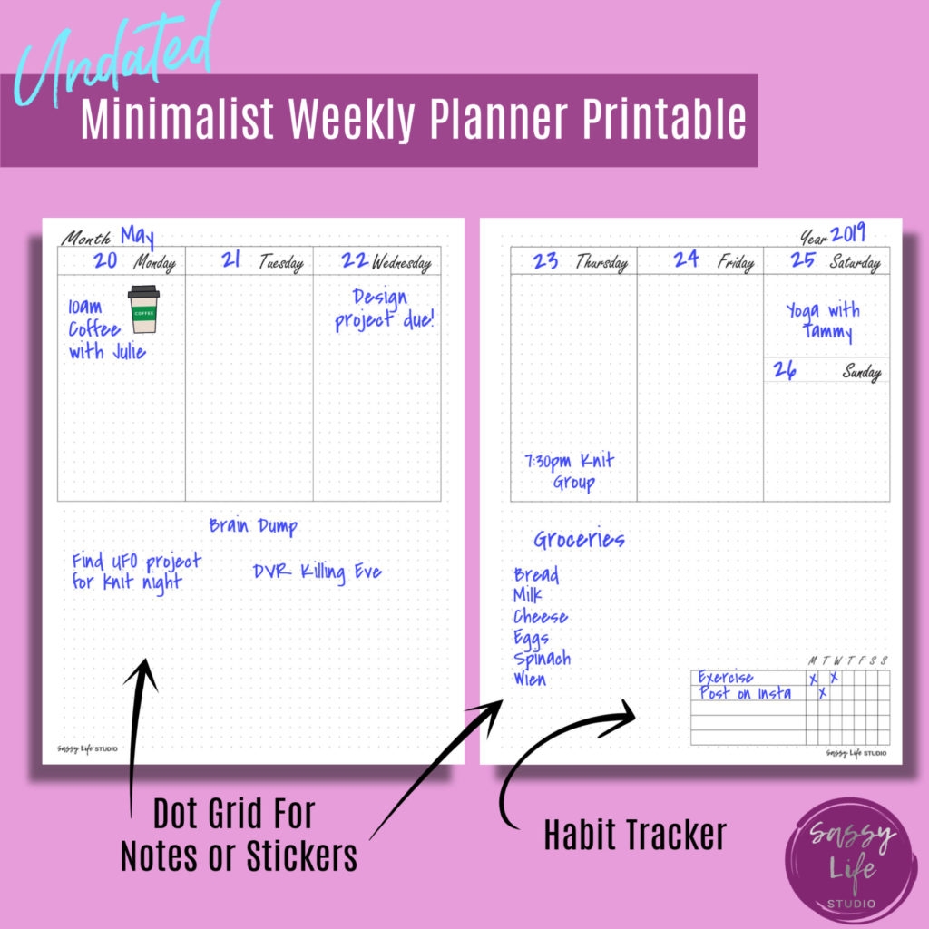 Best Minimalist Planner Printables For Discbound Ring Planners I m Not The Nanny