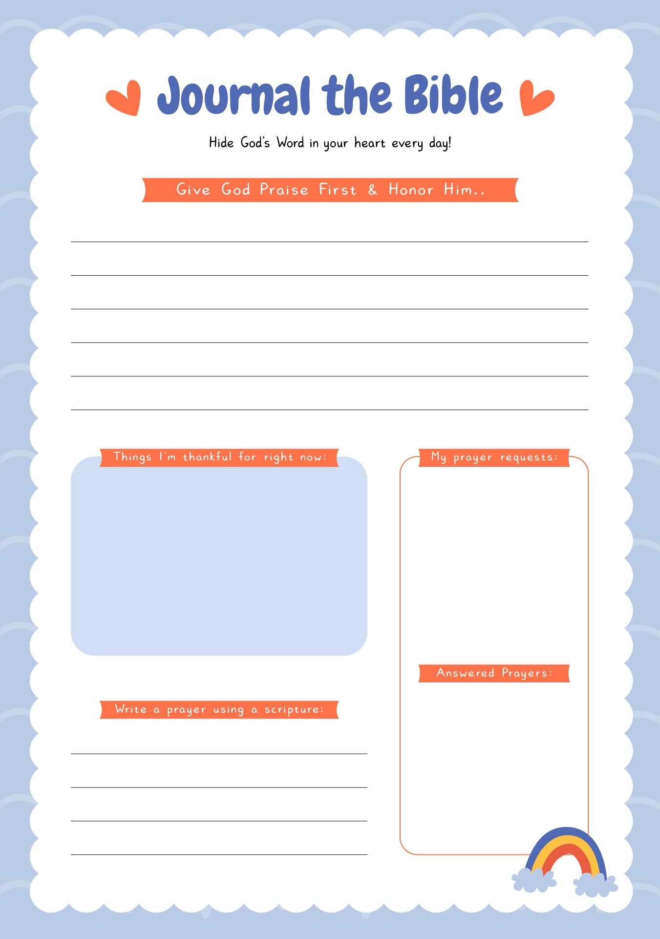 Bible Journal Pages 10 Free PDF Printables Printablee