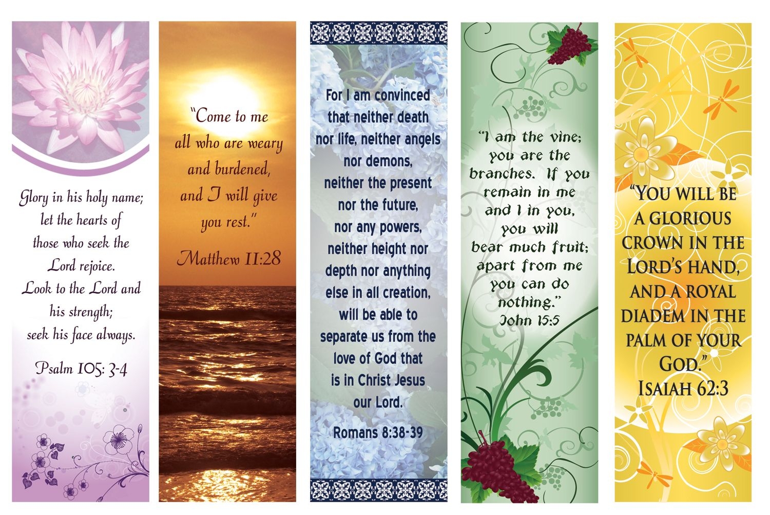 Bible Verse Bookmarks 10 Free PDF Printables Printablee