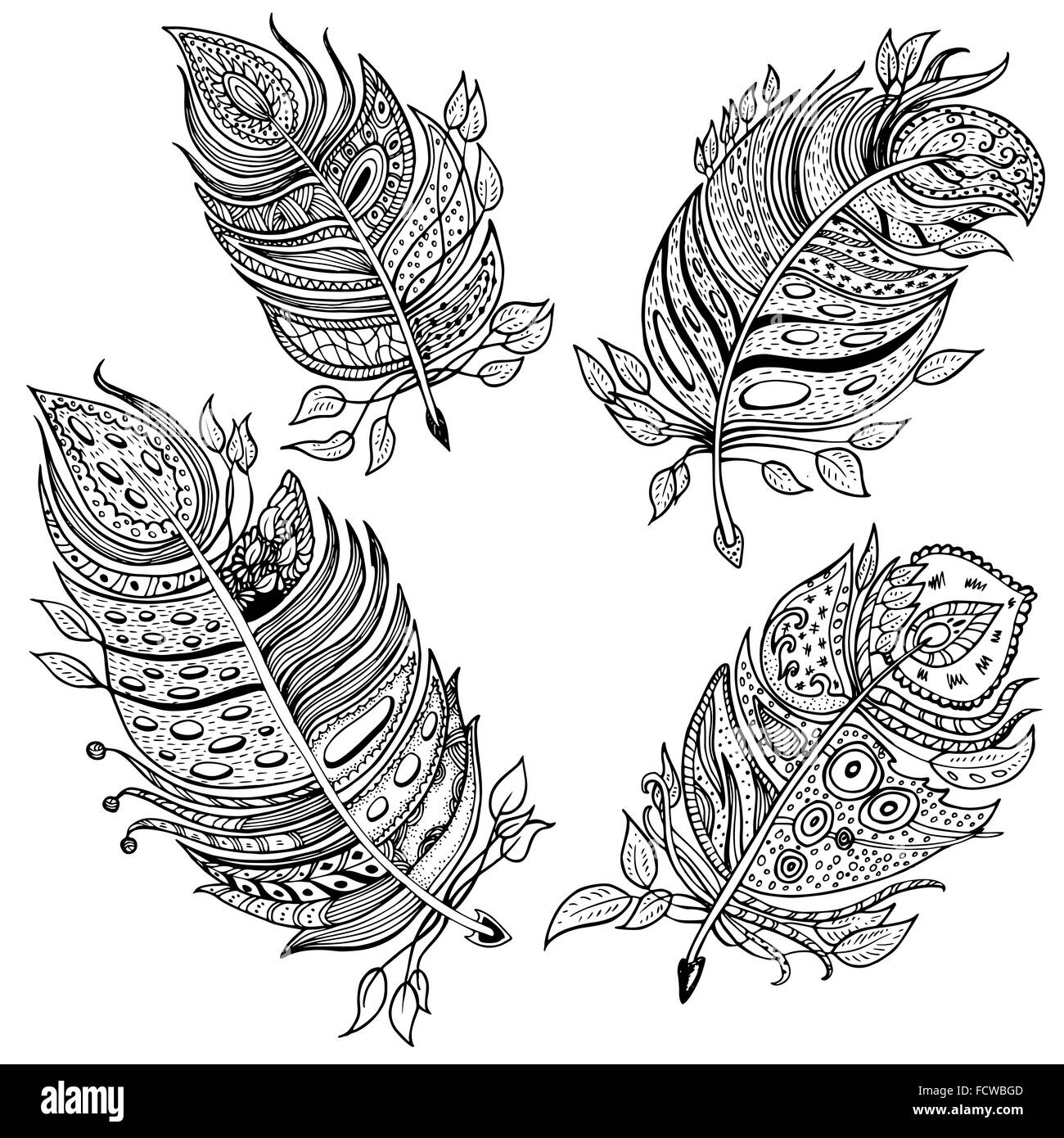Bird Feathers Pattern Cut Out Stock Images Pictures Page 3 Alamy