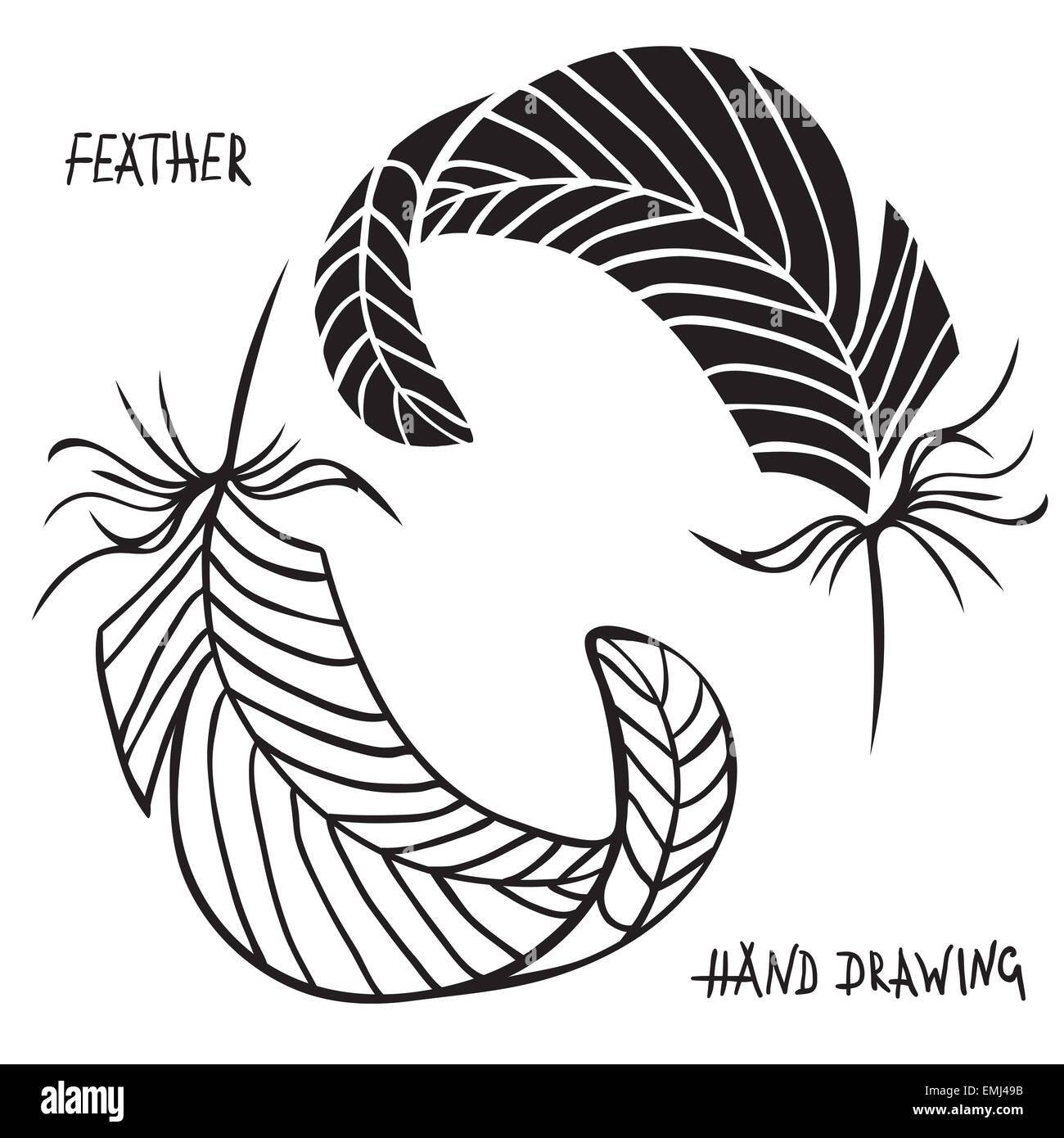 Bird Feathers Pattern Cut Out Stock Images Pictures Page 3 Alamy