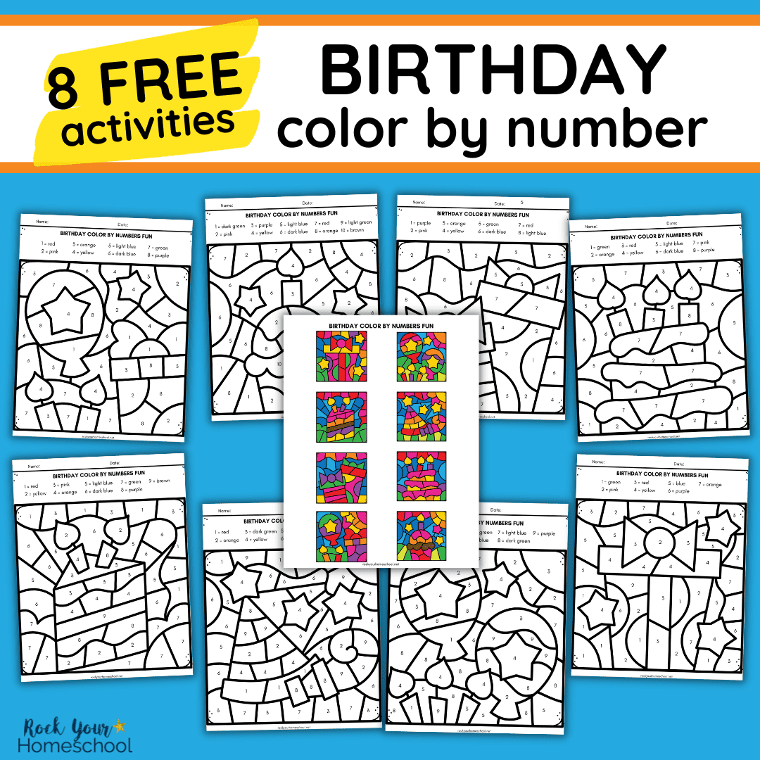 Birthday Color By Number Activities Rock Your Homeschool