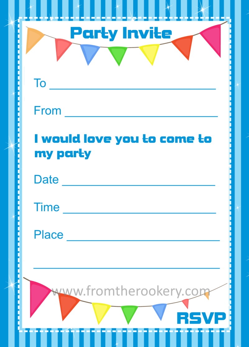 Free Birthday Invitations Printable