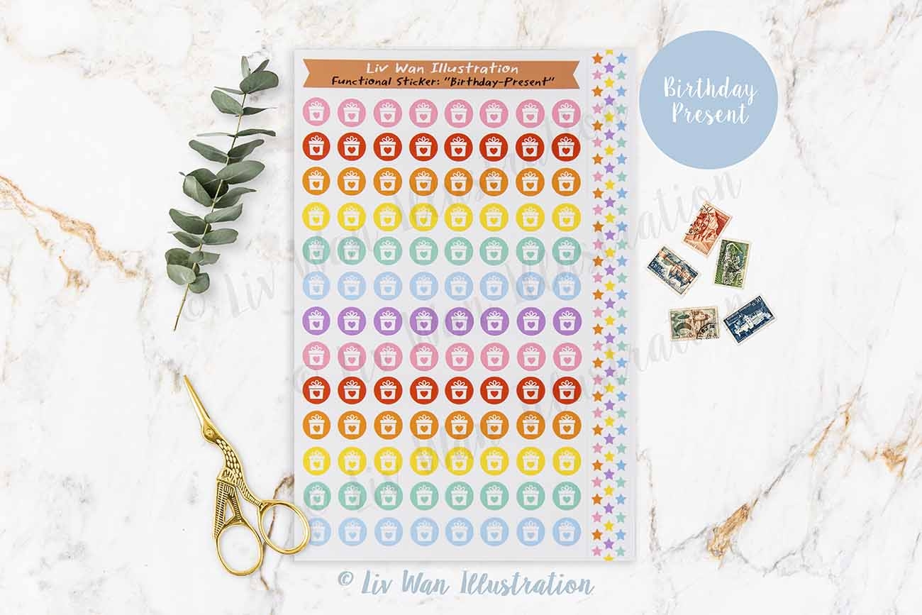 Free Printable Birthday Planner Stickers