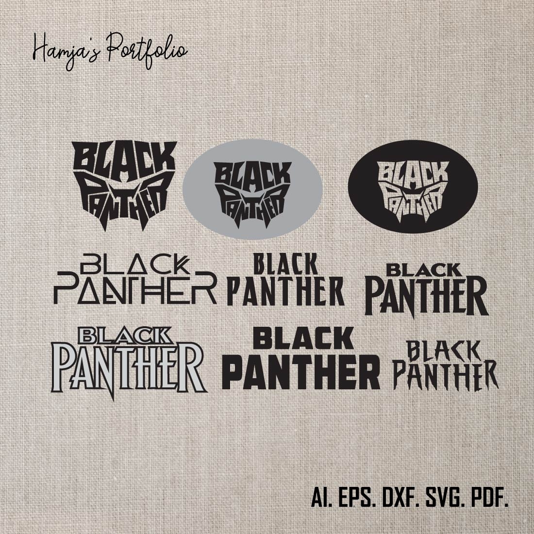 Black Panther Bundle Silhouette Digital Clipart Wakanda Printable SVG Cut File Black Panther Svg Png Digital Arts LlBlack Panther Typography Bundle MasterBundles
