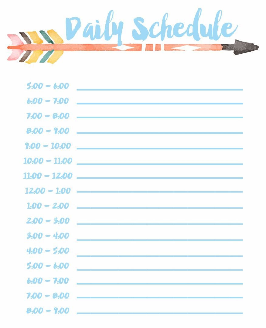 Free Printable Daily Work Schedule