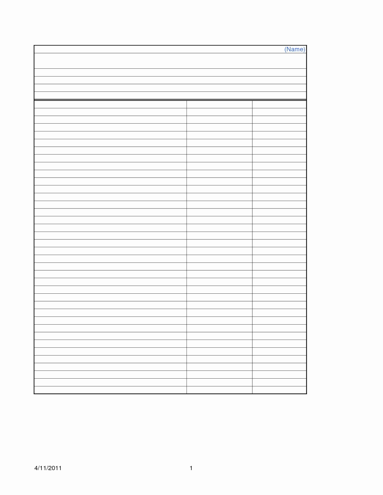Blank Income Statement Template