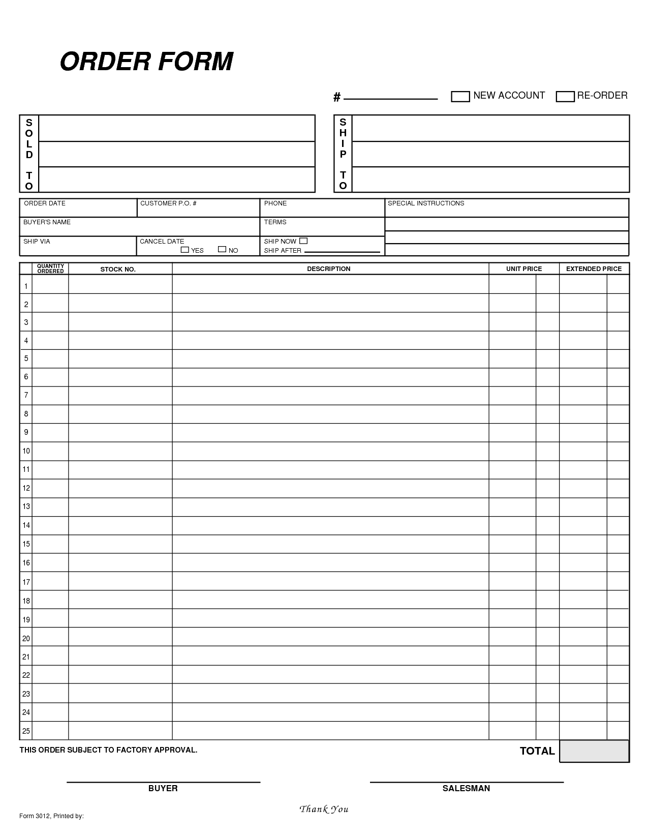 Free Printable Forms