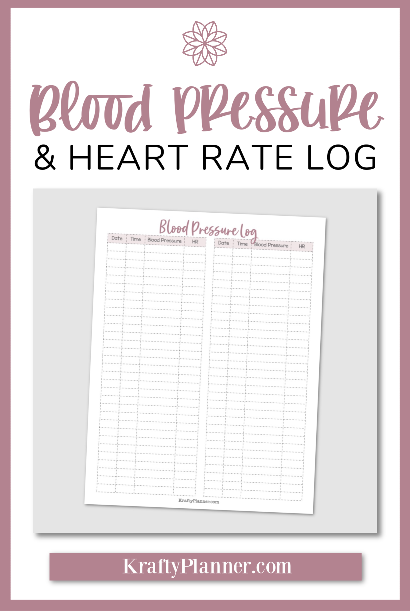 Free Printable Heart Rate Chart
