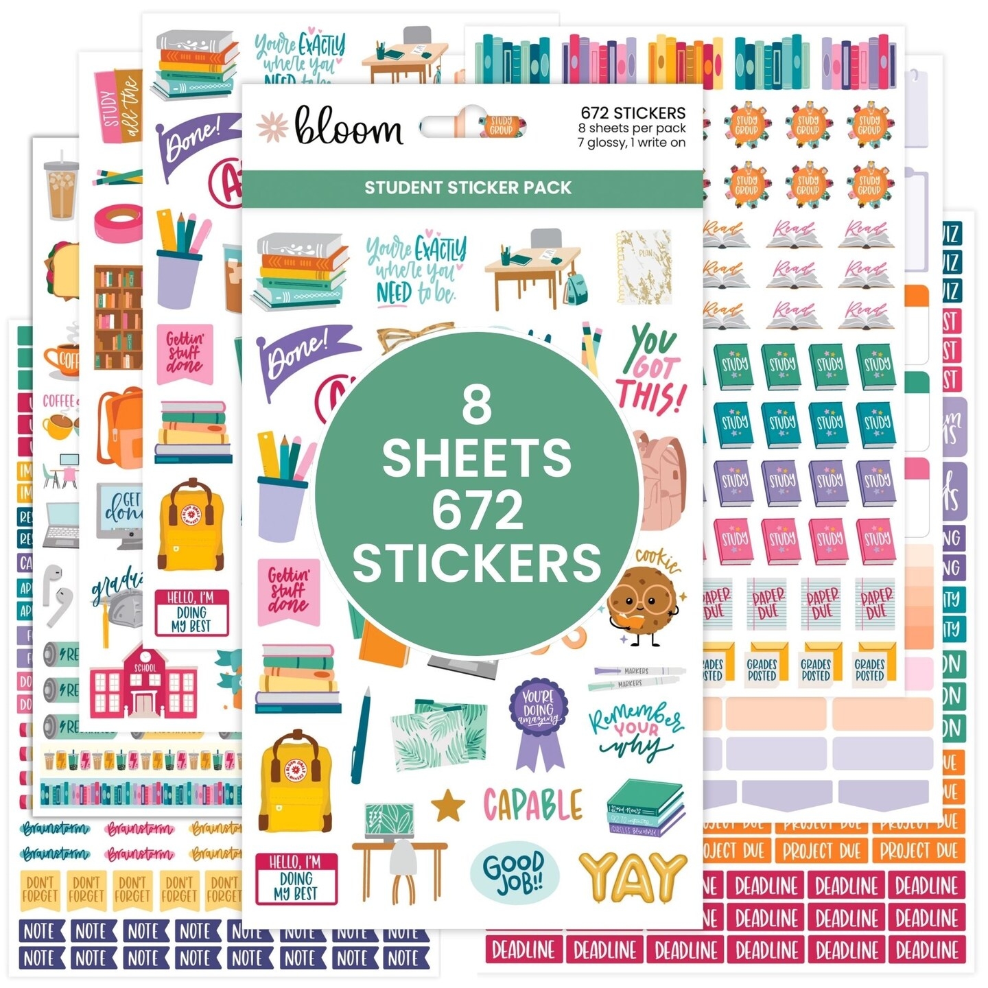 Bloom Daily Planners Planner Sticker Pack Student Michaels