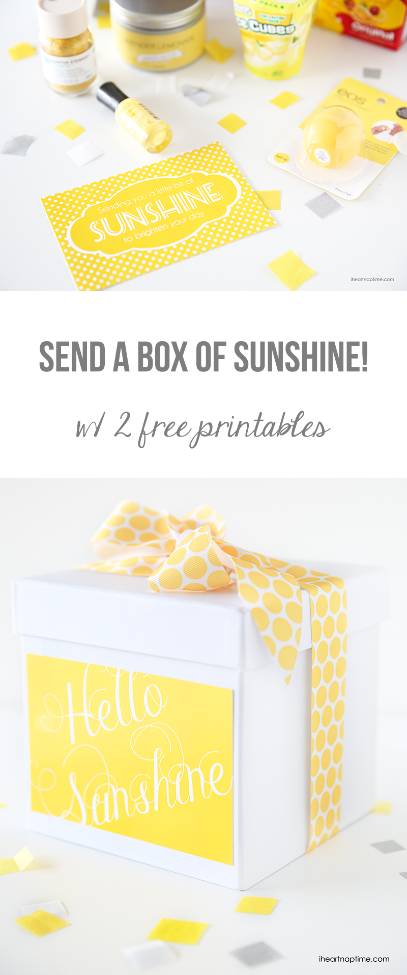 Box Of Sunshine Gift w FREE Printables The Inspiration Board