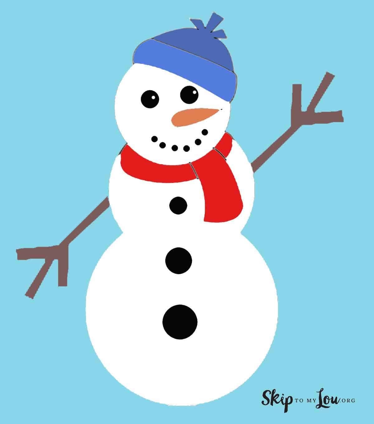 Free Printable Snowman Elementary Art