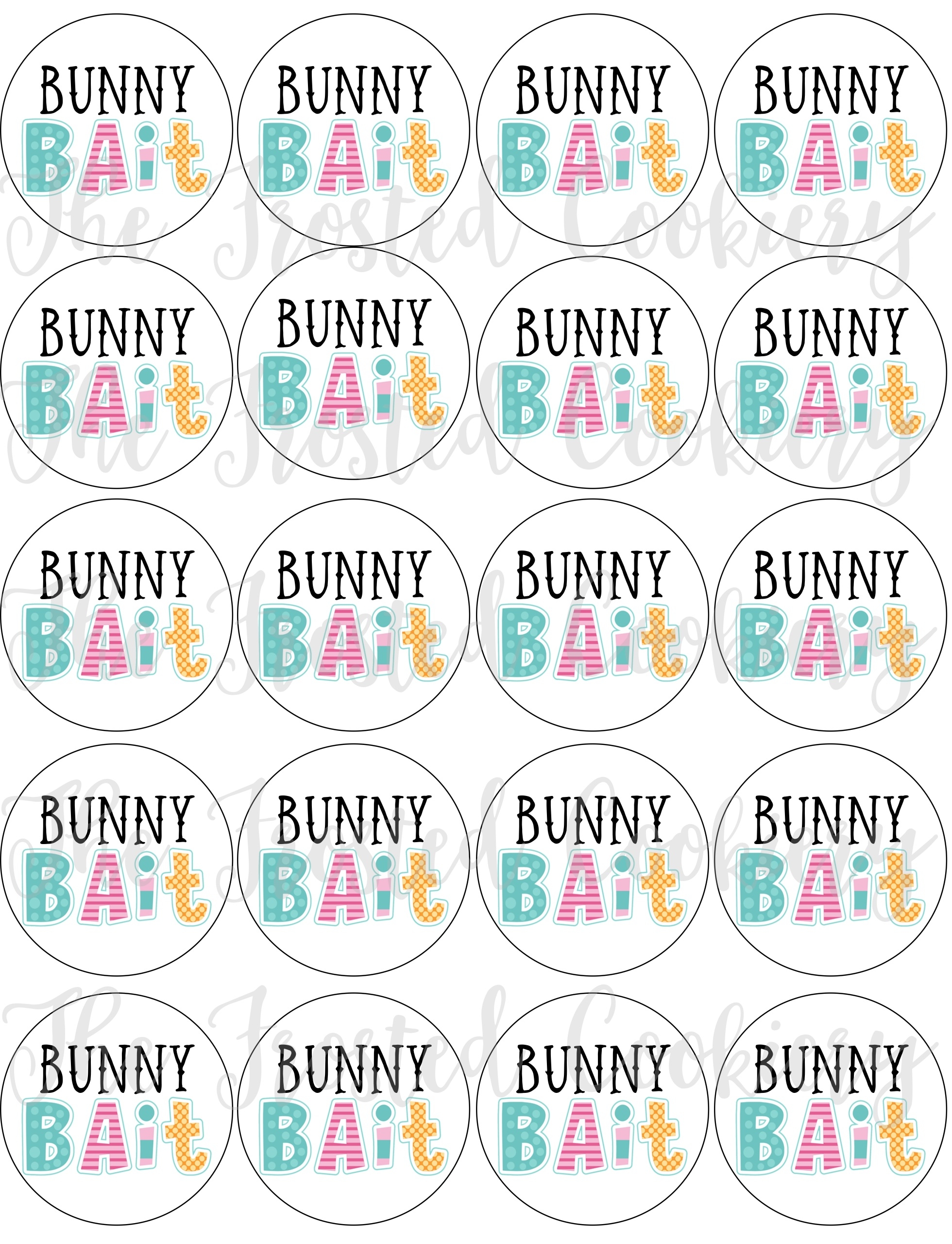Bunny Bait Circle Tags Easter