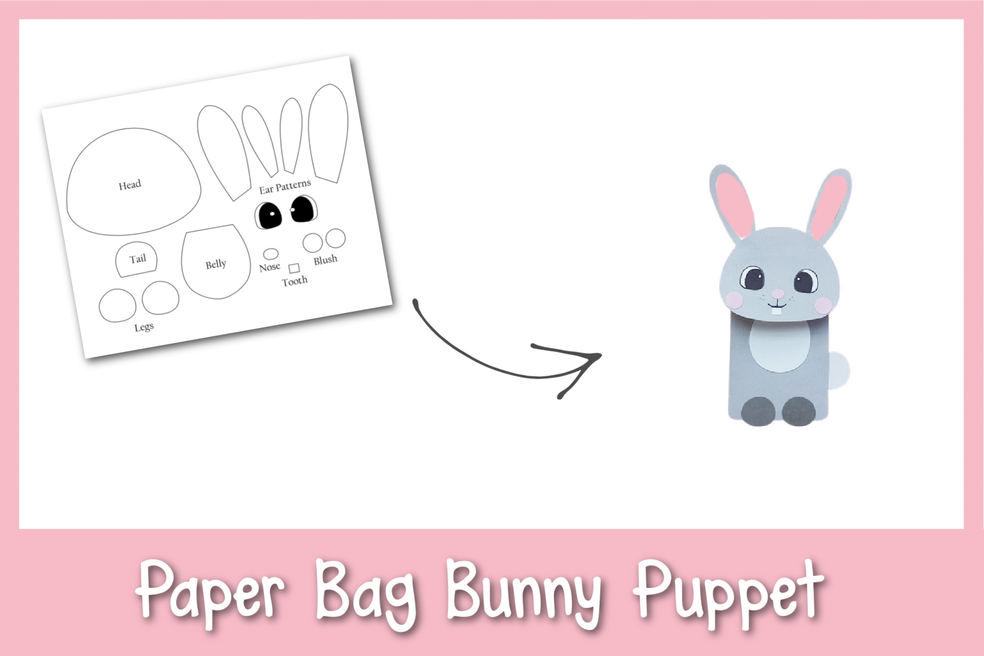 Bunny Paper Bag Puppet Frosting And Glue Easy Crafts Games Recipes And Fun