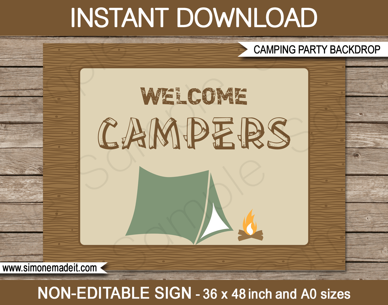 Free Camping Printable Graphics