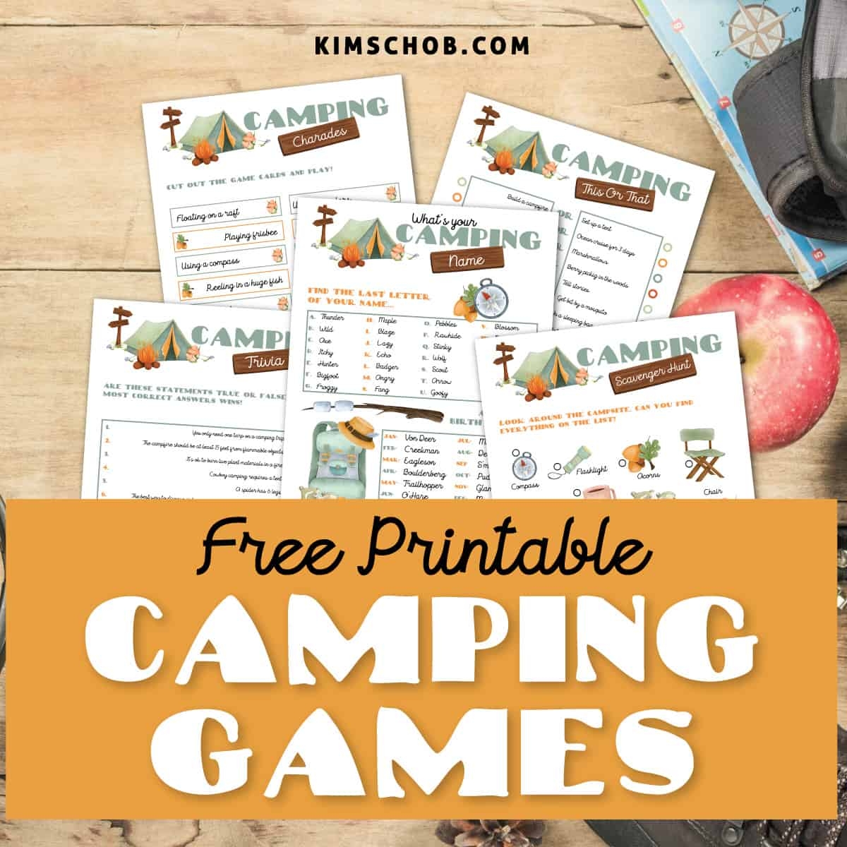 Free Printable Camp Cards