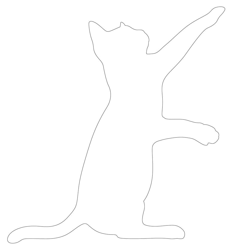 Cat Outline 22 Outlines Of Delightful Printable Cats