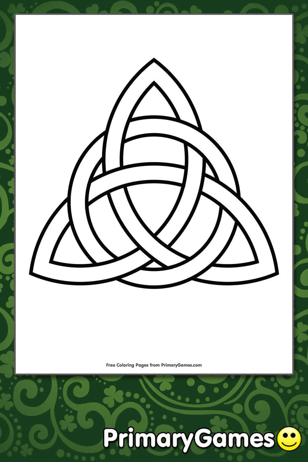 Celtic Trinity Knot Coloring Page FREE Printable PDF From PrimaryGames