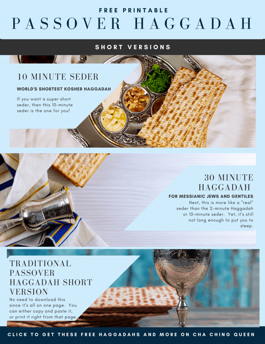 Cha Ching Queen On X New Post Passover Short Seders Printable And Online Haggadah 2024 Https t co KsBJB9kR4c Https t co hi5Y6mRopv X