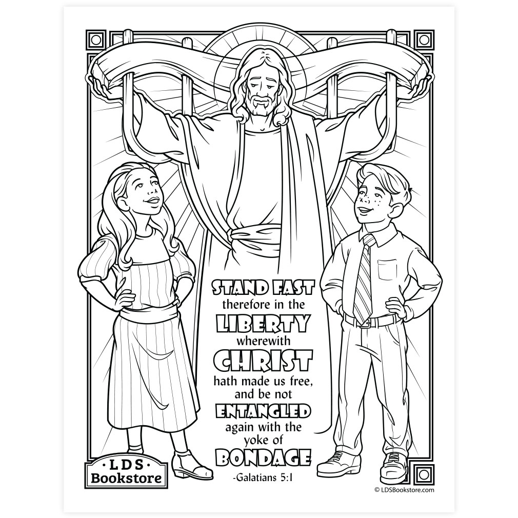Christ Hath Made Us Free Coloring Page Printable