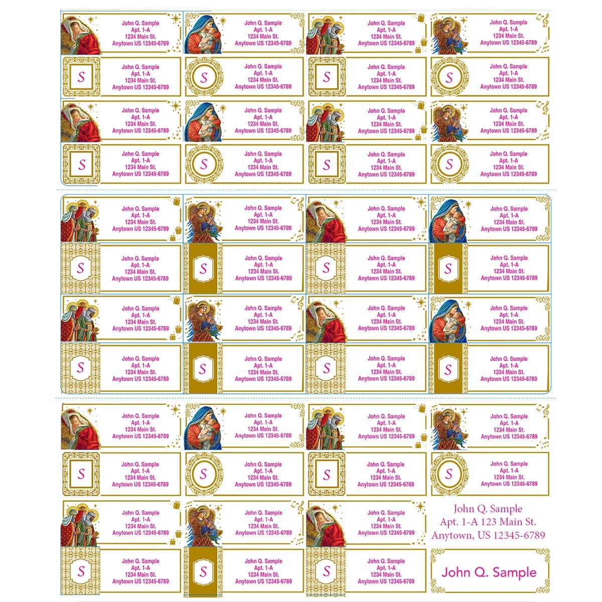 Christmas Angel Labels Society Of The Little Flower US