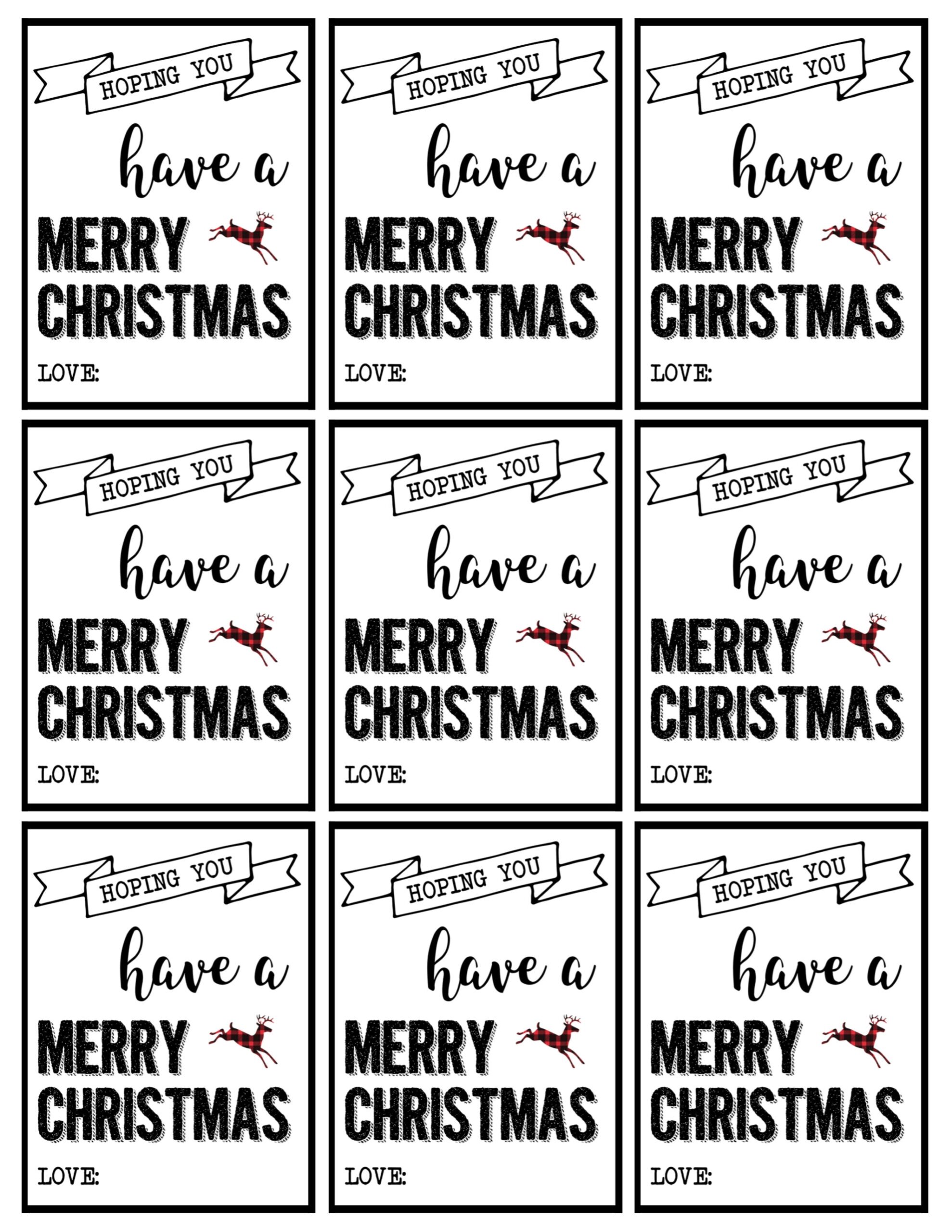 Free Printable Christmas Labels