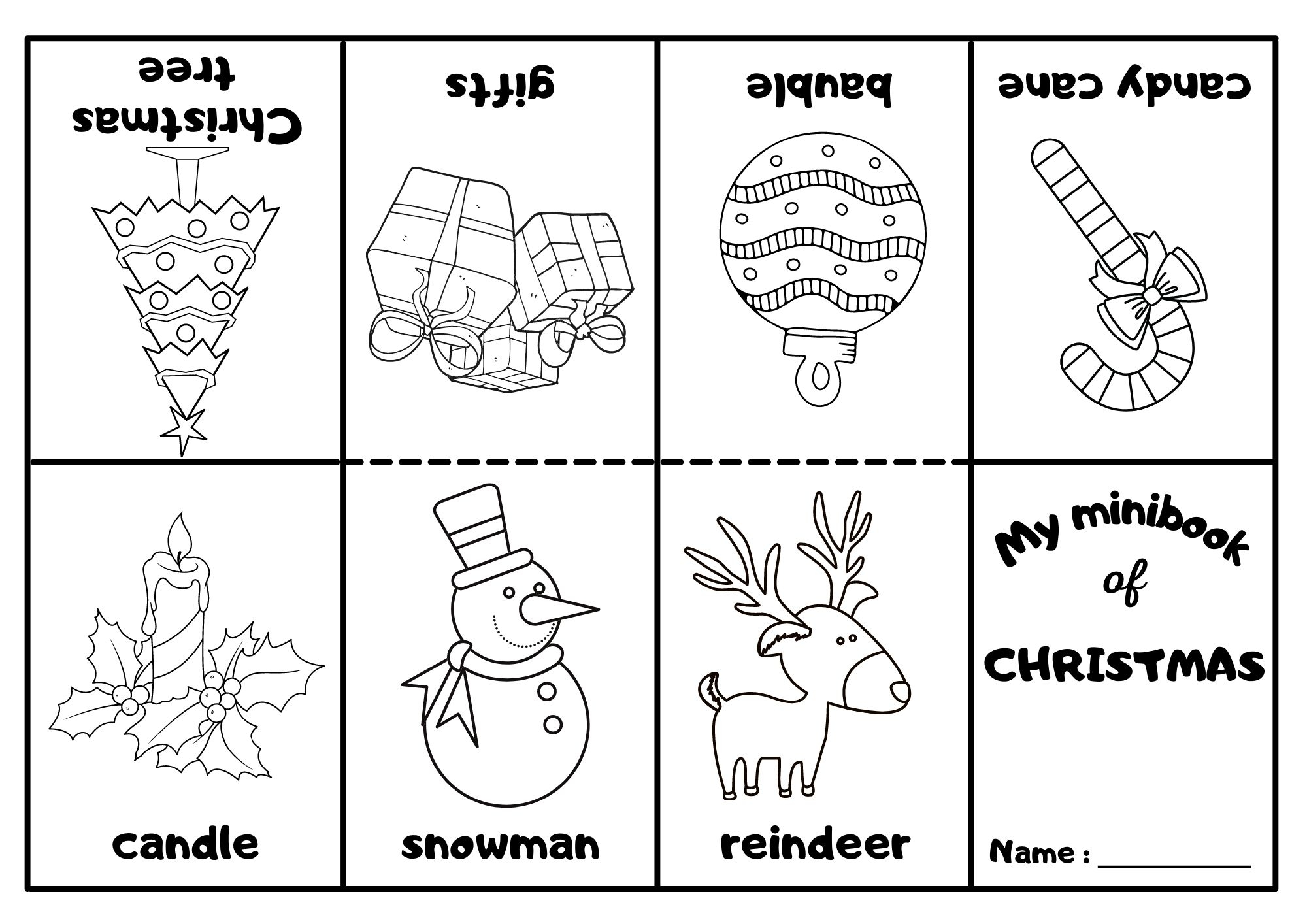 Christmas Mini Coloring Book Ezpzlearn