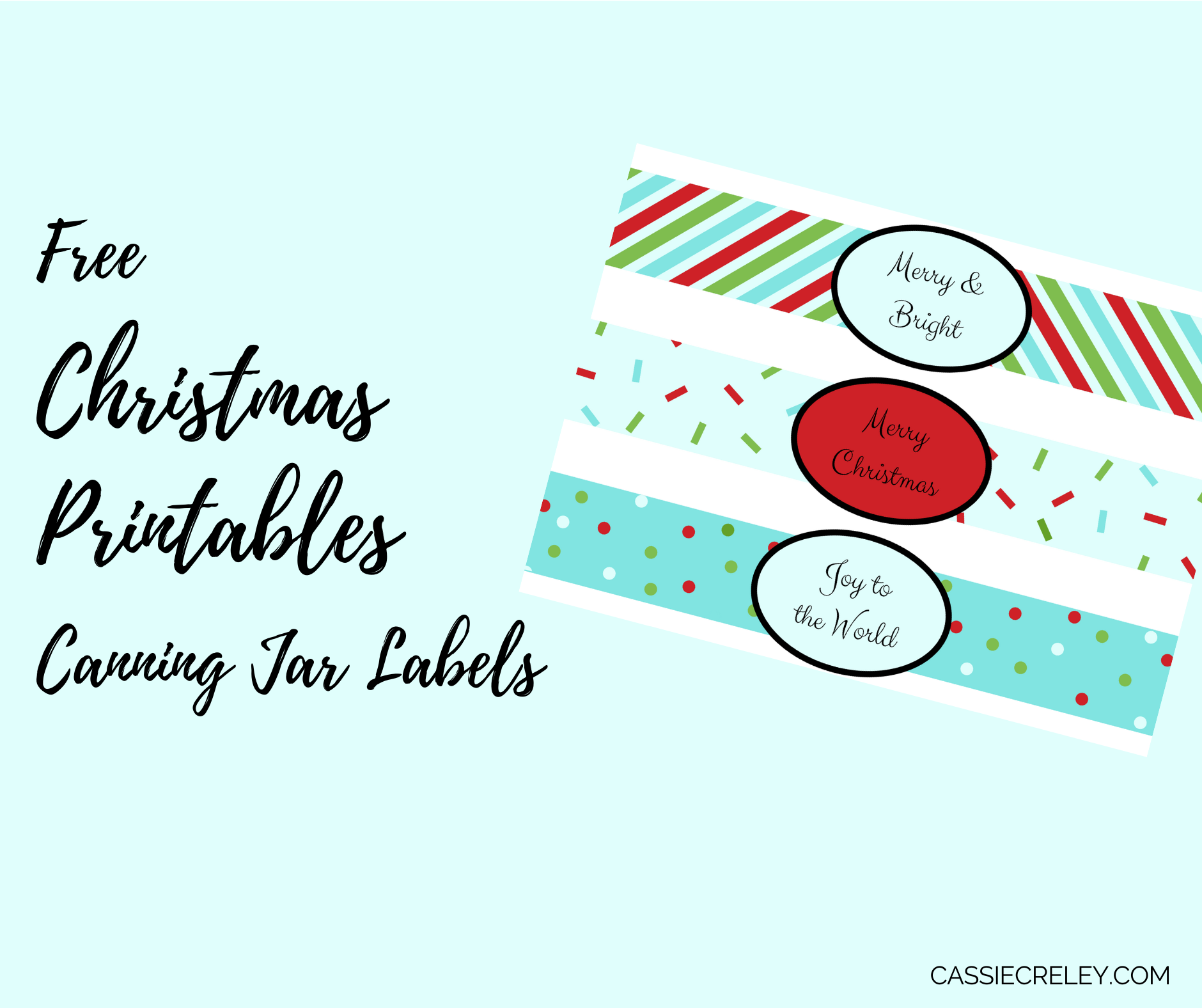 Christmas Printables Mason Jar Labels