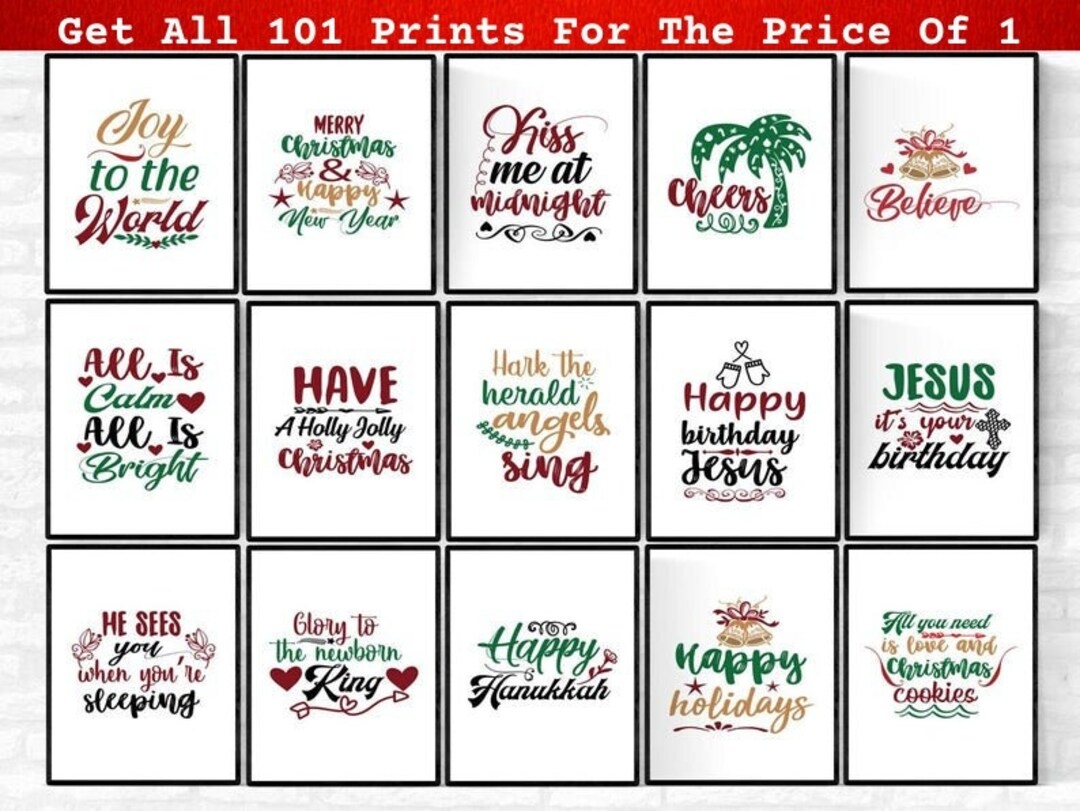 Christmas Wall Decor Funny Christmas Signs Christmas Wall Art Christmas Signs Printable Christmas Wall Hanging Christmas Prints Set 2021 Etsy