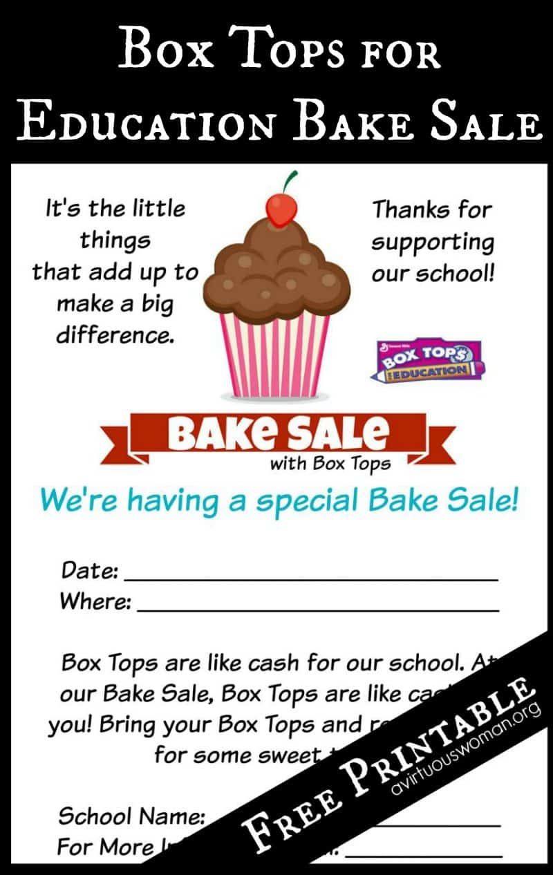 Bake Sale Free Printables