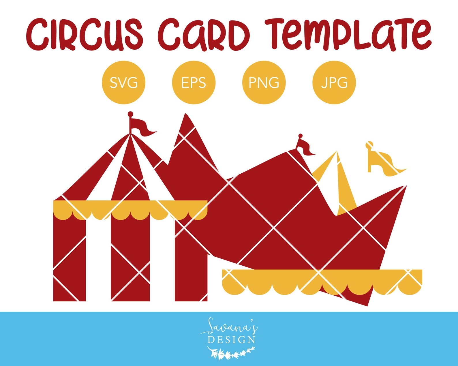 Circus Tent Invitation Cut File Pro World